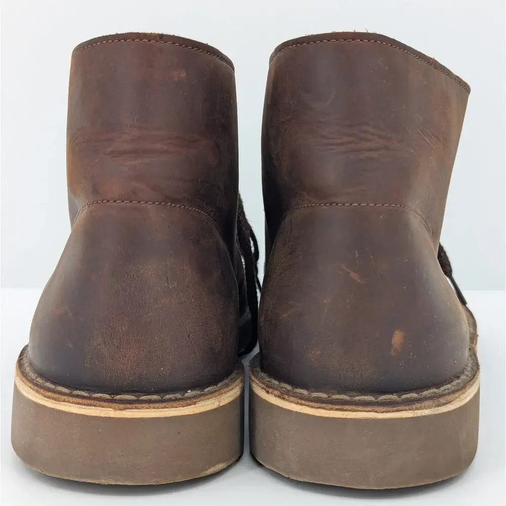 Clarks Desert Boots Mens Size 12 Brown Leather Chukka Shoes Versatile Classic